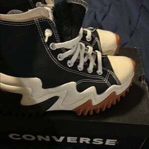 Converse Black and White Zigzag Sole Sneakers